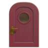 Burgundy Basic Door (Round) NH Icon.png