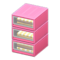 Plastic Clothing Organizer (Pink - Thick-Striped Shirts) NH Icon.png