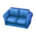 Simple love seat's Blue variant