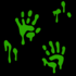 The Hands pattern for the Glow-in-the-Dark Stickers.