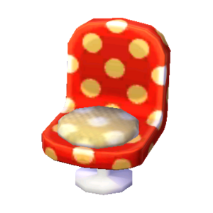 Polka-Dot Chair (Red and White - Caramel Beige) NL Model.png