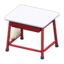 School Desk (White & Red)