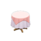 Small Covered Round Table (Pink - Plain White) NH Icon.png