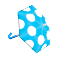 Blue dot parasol
