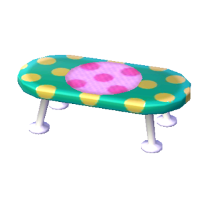 Polka-Dot Low Table (Melon Float - Peach Pink) NL Model.png