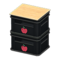 Stacked Bottle Crates (Black - Apple) NH Icon.png