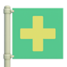 Yellow & Green Flag (Hospital) HHP Icon.png