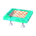 Polka-dot table's emerald variant