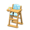 High Chair (Natural Wood - Blue) NH Icon.png