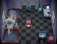 Wolfgang's house interior in Animal Crossing