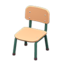 School Chair (Beige & Green)