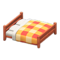 Wooden Double Bed (Cherry Wood - Orange) NH Icon.png