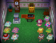 Vesta's house interior in Animal Crossing