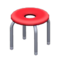 Donut Stool (Silver - Red) NH Icon.png