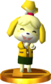 Isabelle (Winter Outfit) SSB4 Trophy (3DS).png