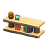 log decorative shelves