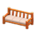 Log Extra-Long Sofa's Orange Wood variant