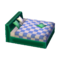Modern Bed (Green Tone - Blue Plaid) NL Model.png