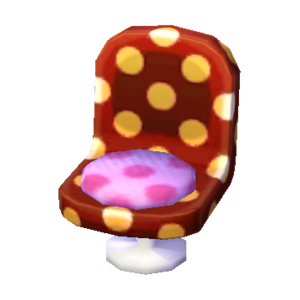 Polka-Dot Chair (Cola Brown - Peach Pink) NL Model.png