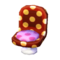 Polka-Dot Chair (Cola Brown - Peach Pink) NL Model.png