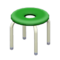 Donut Stool (White - Green) NH Icon.png