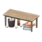 Sloppy Table (Ash Brown - Travel) NH Icon.png