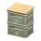 Stacked Bottle Crates (Gray - Pear) NH Icon.png