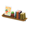 Wall-Mounted Bookshelf (Dark Brown - Food) NH Icon.png