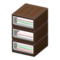 Plastic Clothing Organizer (Brown - Pastel-Colored Shirts) NH Icon.png