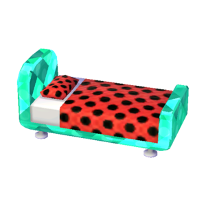 Polka-Dot Bed (Emerald - Pop Black) NL Model.png