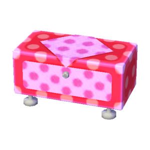 Polka-Dot Dresser (Peach Pink - Peach Pink) NL Model.png