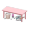 Sloppy Table (Pink - Fashion) NH Icon.png