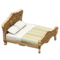 Elegant Bed (Light Brown - White with Stripe) NH Icon.png