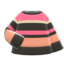 Colorful Striped Sweater (Black, Coral & Pink) NH Icon.png
