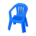 Garden chair's Blue variant