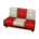 Modern sofa's Red tone variant