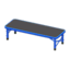Outdoor Bench (Blue - Black)