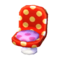 Polka-Dot Chair (Red and White - Peach Pink) NL Model.png