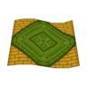 green rug