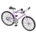 Mounted mountain bike's Light purple variant