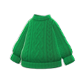 Aran-Knit Sweater (Green) NH Storage Icon.png