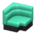 Box Corner Sofa's Turquoise variant