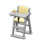 High Chair (Gray - Yellow) NH Icon.png