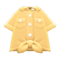 Front-Tie Button-Down Shirt (Yellow) NH Icon.png