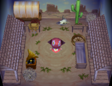 Oxford's house interior in Animal Crossing