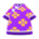 Silk floral-print shirt's Purple variant