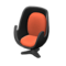 Artsy Chair (Black - Orange) NH Icon.png
