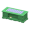 Ranch Lowboard (Green - Blue Gingham) NH Icon.png