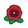 red pansies