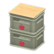 Stacked Bottle Crates (Gray - Apple) NH Icon.png